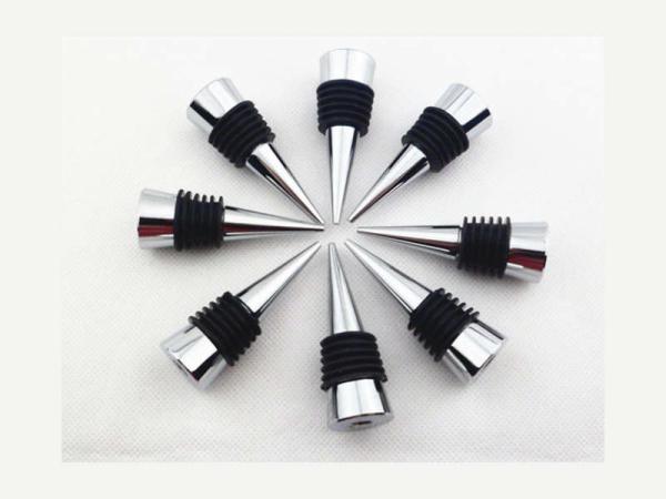 Die casting zinc alloy wine accessories chrome plated wine bottle stopper wedding favor, stopper kit part