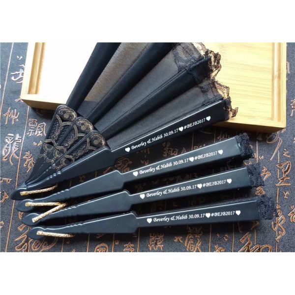 [I AM YOUR FANS] Hot Selling Lace Wedding Hand Fans Folding Fan Plastic Hand Fan