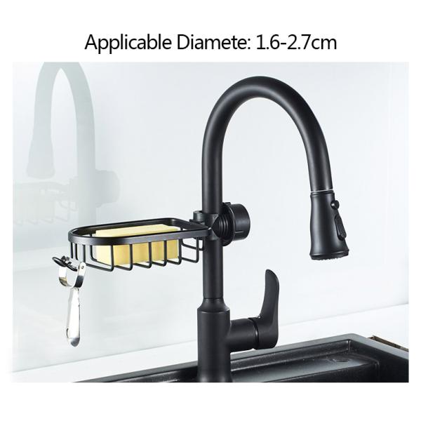Single Layer Aluminum Shower Storage Basket Soap Basket for Kitchen Bathroom