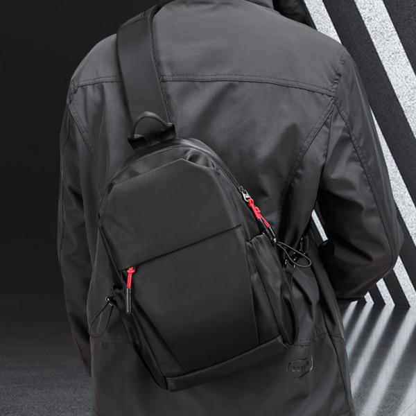 Sacos masculinos de moda, táticas, de ombro, de uso masculino Saco preto, com vários compartimentos