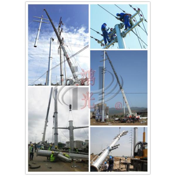 69kv горячеоцинкованный Q460 металлический столб для проекта линии передачи