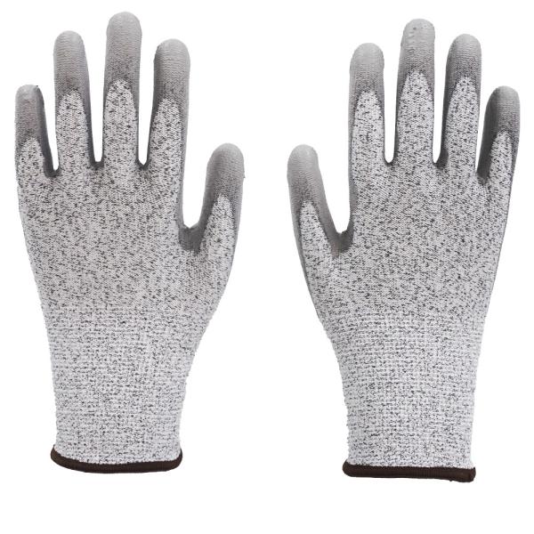 4X42C 13 Gauge Precision Handling Gloves PU Palm Work Gloves With Superior Grip For Assembly Machining