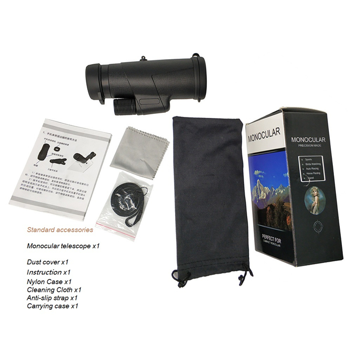 Наивысшая мощность ночного видения телескопа сигнала 12x50 Monocular с переходником смартфона