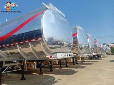 3 Axles 42000L Beautiful Mirror Aluminum Liquid Tanker Trailer Exported To Saudi Arabia