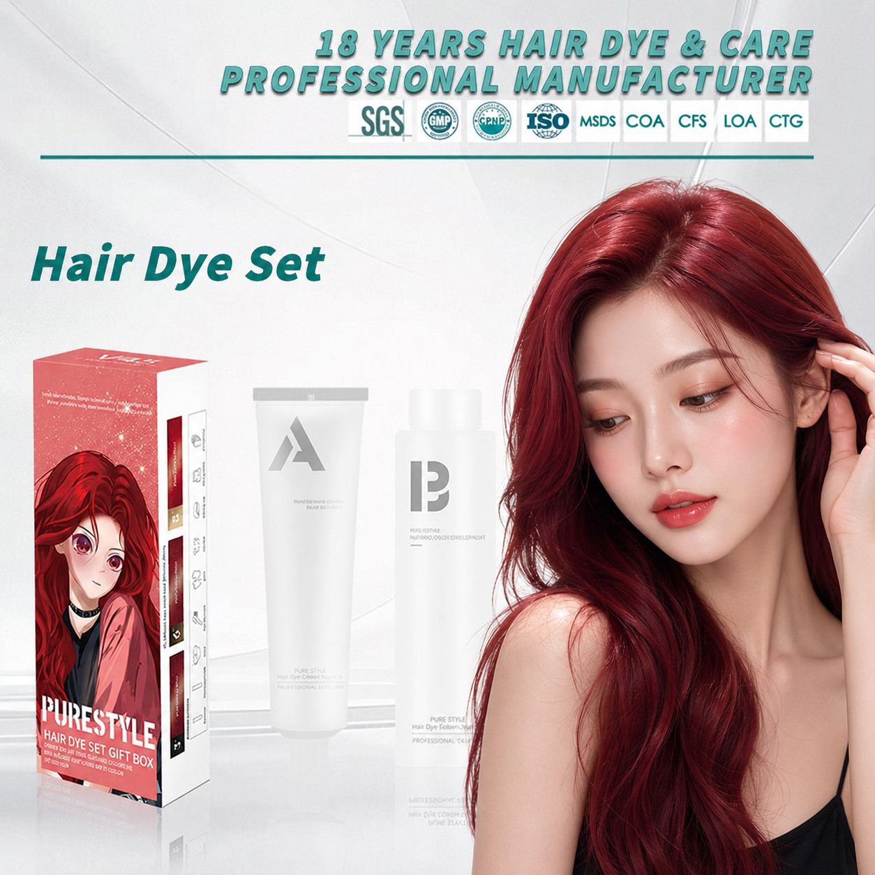 High-Quality Permanent Hair Dye Set Ammonia Free Formulated by Expert Hair Color