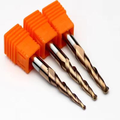 Coated 3D Carving Bit  Carbide Tools Wood Metal Milling Cutter Taper Ball Nose