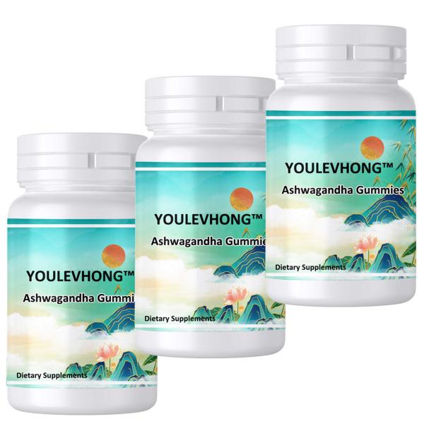 30 portions d'Ashwagandha Gummies Supplément - Sans gluten Non OGM Sans soja Vegan Biologique Santé du cœur Supplément alimentaire
