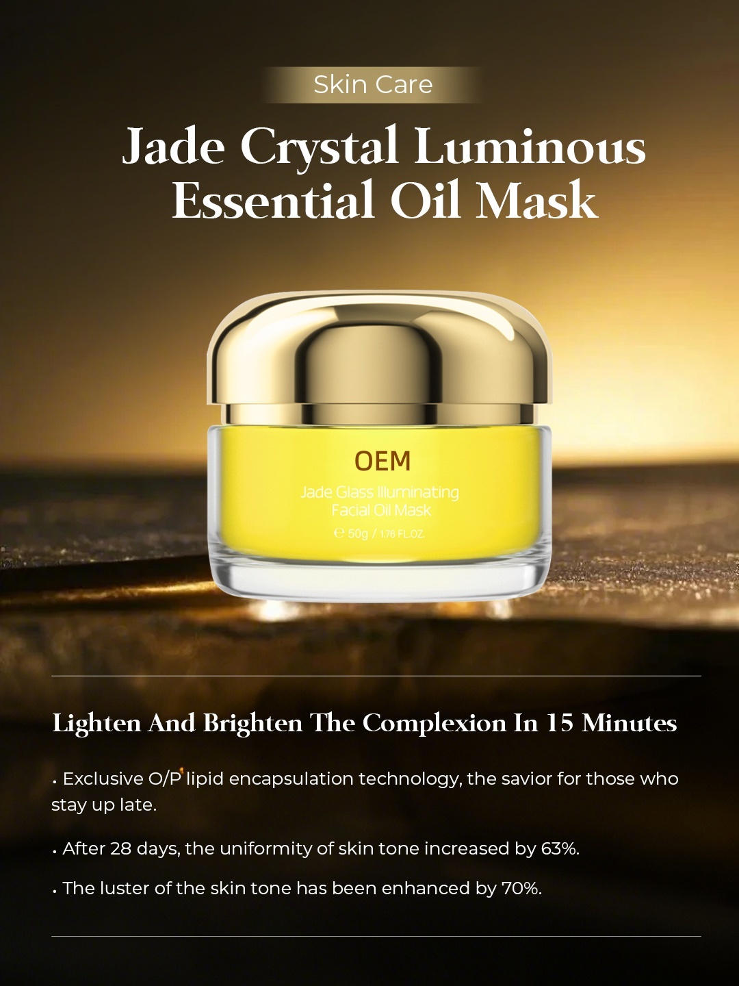 OEM DOM brand customized women's organic non cruel skin whitening facial mask freckle removing gel facial mas
