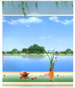 Horizontal White Fabric Roller Blind, Waterproof Indoor Shades Blinds