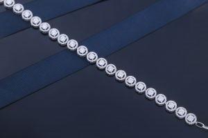 S925 Sterling Silver CZ Tennis Necklace For Engagement Gift