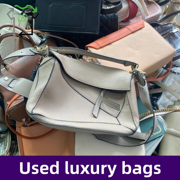 Unisex Leather High Grade Used Bags Old Luxury Brand Bag Mixed Designs 50Pcs
