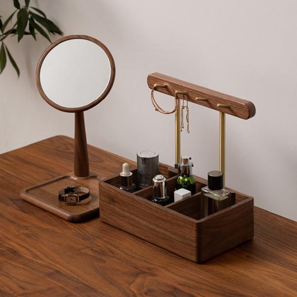 Solid wood key and accessories organizer  living room desktop  jewelry hook ornament Entryway organizer Wooden key storage