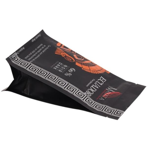 One Way Valve Aluminum Foil Packaging Bag , 100 Micron Biodegradable Flat Bottom  Bags
