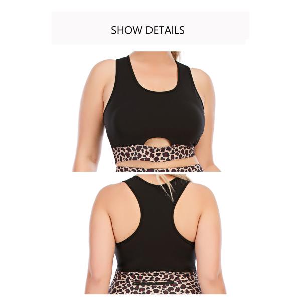 Anti UV Women's Plus Size Sportswear High Waist Matching Sports Bra And Leggings