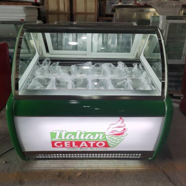 R404a Gelato Display Freezer Popsicle Ice Cream Freezers for Dessert Retail Shop