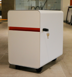 Office Equipment Steel Storage Cabinets 3 Drawer Metal Mobile Pedestal With Wheels