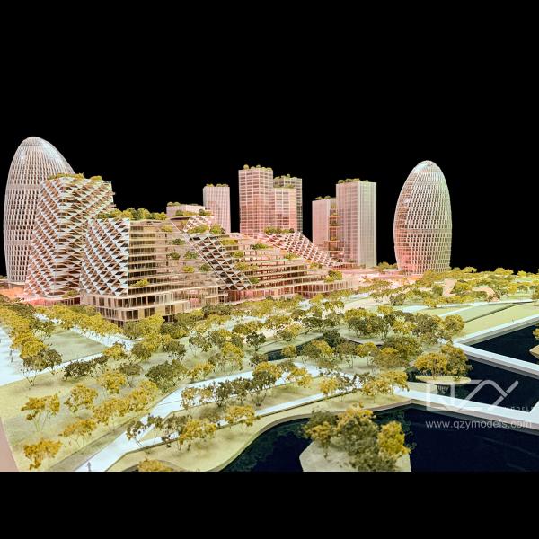 Модель исследования конкуренции - NBBJ 1/300 Модель конкуренции Tencent Da Chan Bay