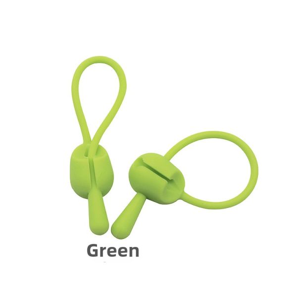 Silicone Solid Wire Bundler Buckle Desktop Strap-On Headphone Data Cable Organizer Stretch Silicone Rope Cable Ties Product