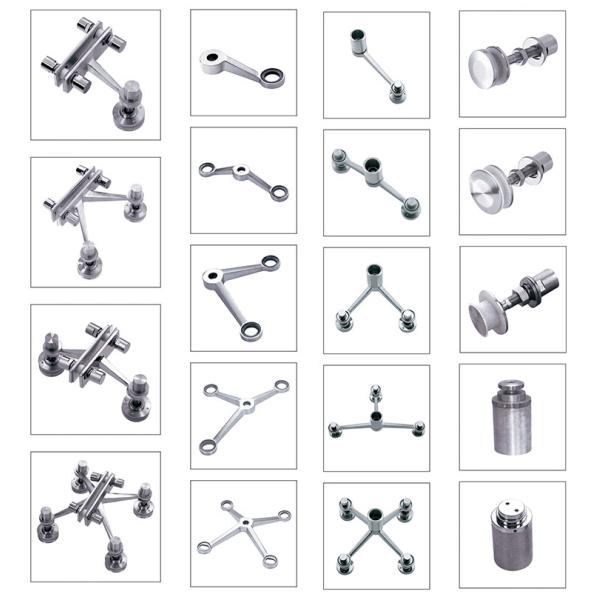 SUS304 SUS316 Stainless Steel Glass Spider Fittings Anti Corrosion Glass Wall Spider Fitting