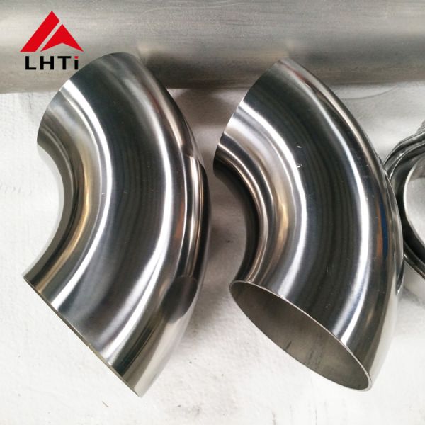 polished 2'' 3'' 4'' gr2 45 deg 90 deg titanium elbow exhausted pipe fittings