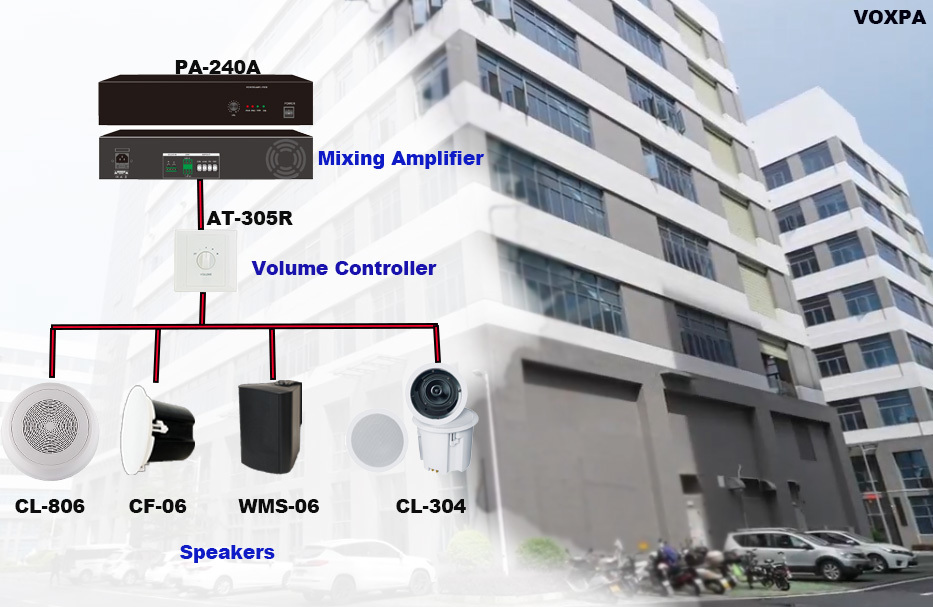 40W Commercial Ceiling Speaker 6 Inch Coaxial Speaker Unit Iron PA Speaker