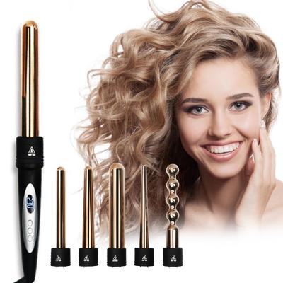 Calefator elétrico Multifunction 6 do PTC da varinha do encrespador de cabelo de KooFex em 1 que ondula