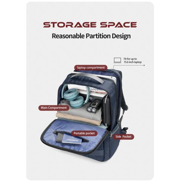 Shein T-B9058 Men 15.6 Inch Laptop Business Travel Backpacks Multifunction