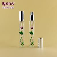 GSB2-10ML Carré de luxe haut de gamme fond épais clair bouteille de verre transparent pulvérisateur