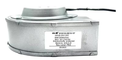Made in Germany DC Cooling Fan,ebm-papst G1G133-DE19-15,24 V DC,45 W,Centrifugal Blower,133x133x91,420-650,2500-3200,1.9,42-56,Ball Bearing,0.85,IP40,-25 ~ +70