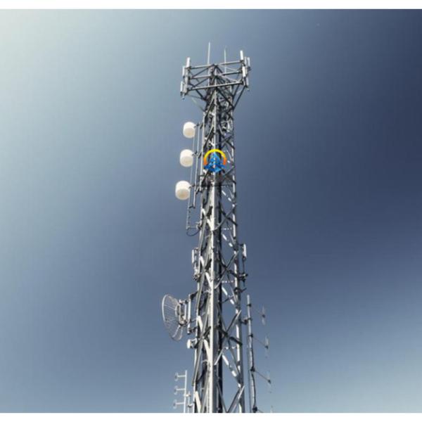 Monopole Galvanized Steel Communication Tower With Bolting Installation Method