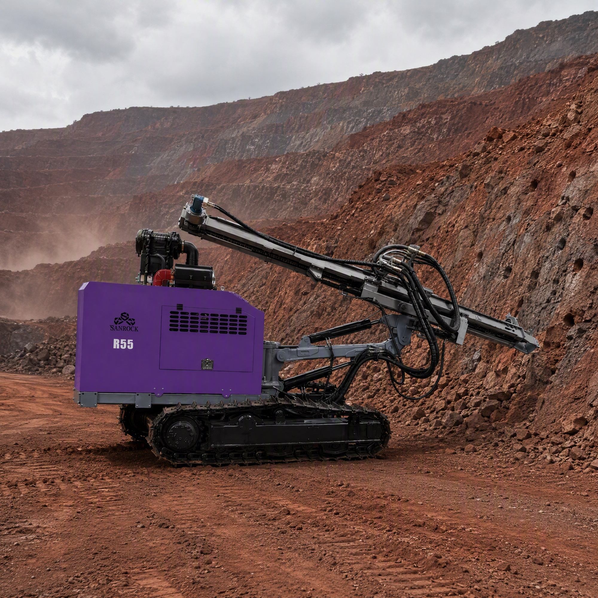 Large Torque Rotary Blasthole DTH Drilling Rig Surface Mining Quarry Drill Equipment Hydraulic Drilling Rig