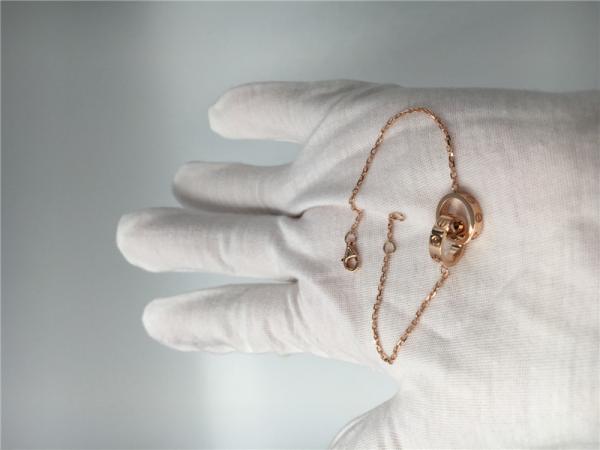 Joia luxuosa feito a mão 18K Rose Gold Love Bracelet do ouro B6027000