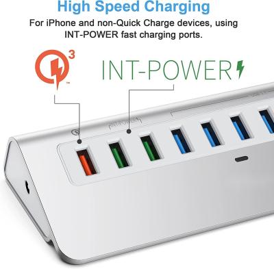 Displayport 10Gbps 10 Port USB C para USB 3.1 Adaptador Gen 2 Hub 7 USB 3.1 Portos de dados Tipo A Tipo C