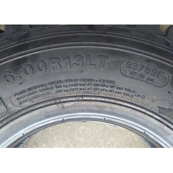 All Steel Radial Light Truck Tires 6.00R13LT Lug Type Tread For City Roads