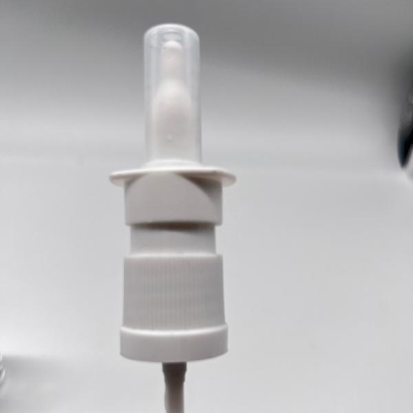 Customized Logo Printing Nasal Spray Pump 18/410 18/415 With Shiny Silver / Gold Collar