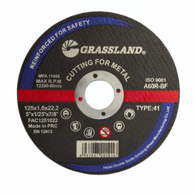 GRASSLAND Metal Grinding Discs 125mm X 1mm X 22.2mm for Precise Vibration-Free Cutting