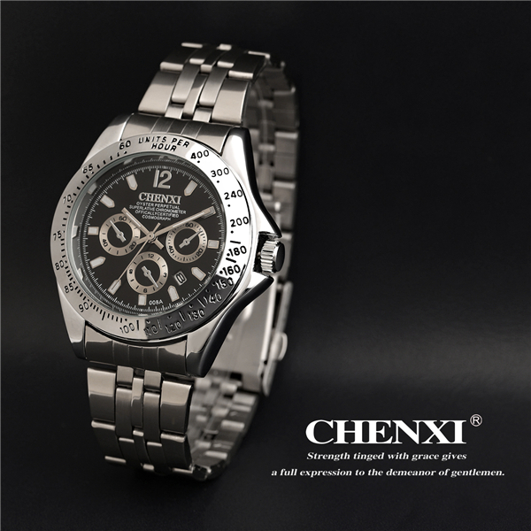 C008A Pay by PayPal 1year Warranty Watches for Man Big Wrist Watch Stainless Steel Watches