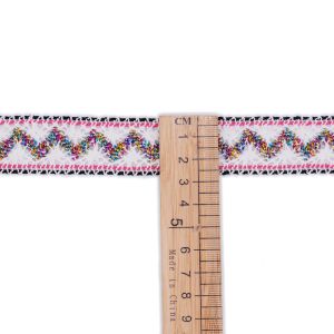 Лента шнурка хлопка Organza Oeko-Tex 100 2.7cm