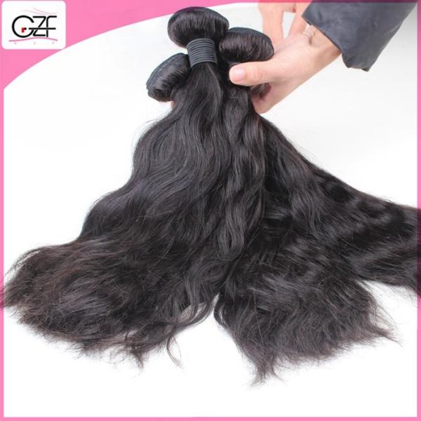 Good Quality Hair Extensions Natural 1b# Color Peruvian Natural Texture Hair Weave