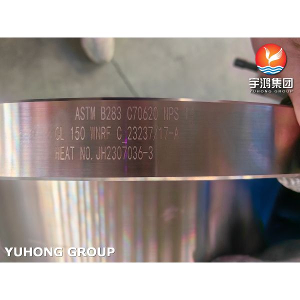 ASTM B283 C70620 WN RF Flange, Cupronickel 70/30 Weld Neck Raised Face Forged Flange