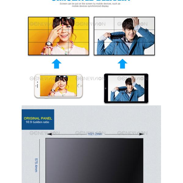 Настенный дисплей лькд электронной безопасностью Сумсунг видео- СДЕЛАЛ яркость 700 ДЛЯ выставки