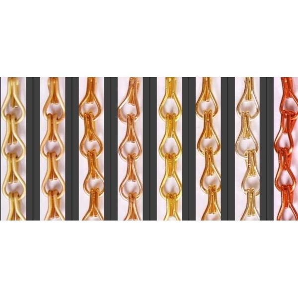 Anodized Metal Decorative Fly Screen Chain Curtain Fine Aluminum Materials