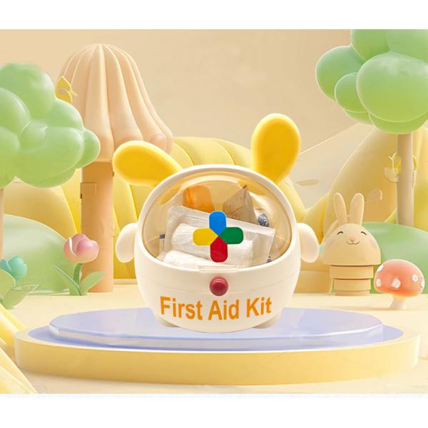 New Arrival Cute Cartoon Travel Nylon Purple Mini Children's First Aid Kit Bags Portable Medical Kit For Moms Green Packet Full