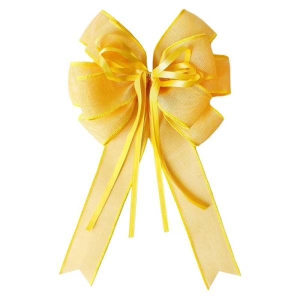 Decoração de Natal Arcos de borracha fitas de borracha 63mm fitas com fio amarelo e rosa
