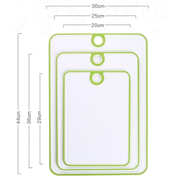 Anti Bacterium Plastic Chopping Blocks For Cut Food Vegetables