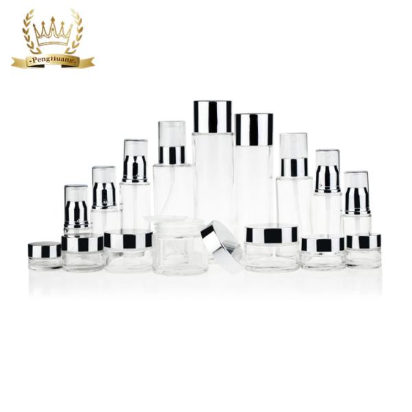 Округлая форма опарников алюминиевой сливк крышки 5g-200g стеклянная для сливк заботы кожи