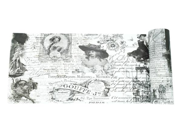 Wide Vintage Single Sided Writable Washi Tape
