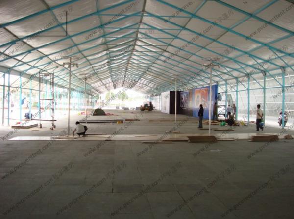 18m White Waterproof Outdoor Exhibition Tents For Car Show / Flowers Show