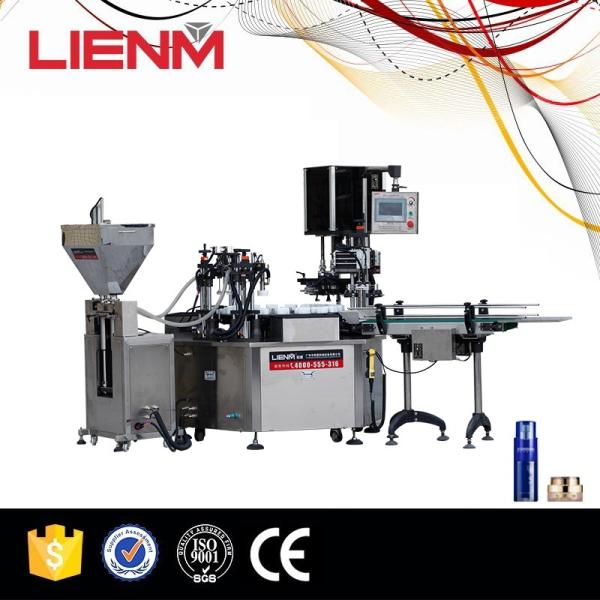 5-250ml PLC Control Cream Lotion Plastic Glass Jar Bottle Filling Capping Machine
