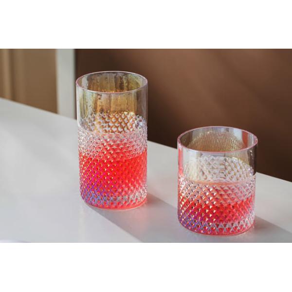 Rainbow Coloured Highball Drinking Glasses 12 Oz 18 Oz Double Old Fashioned